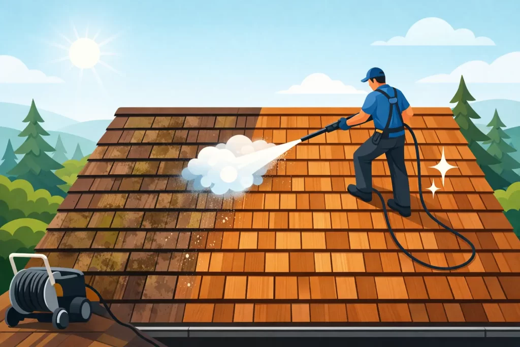 Cedar Shake Roof Cleaning Done Right