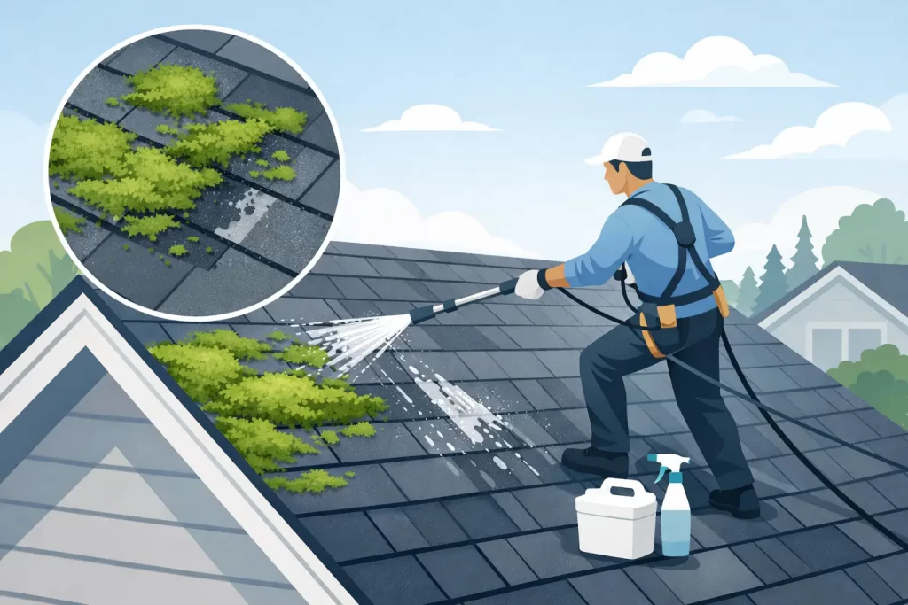How to Remove Moss From Shingles Safely